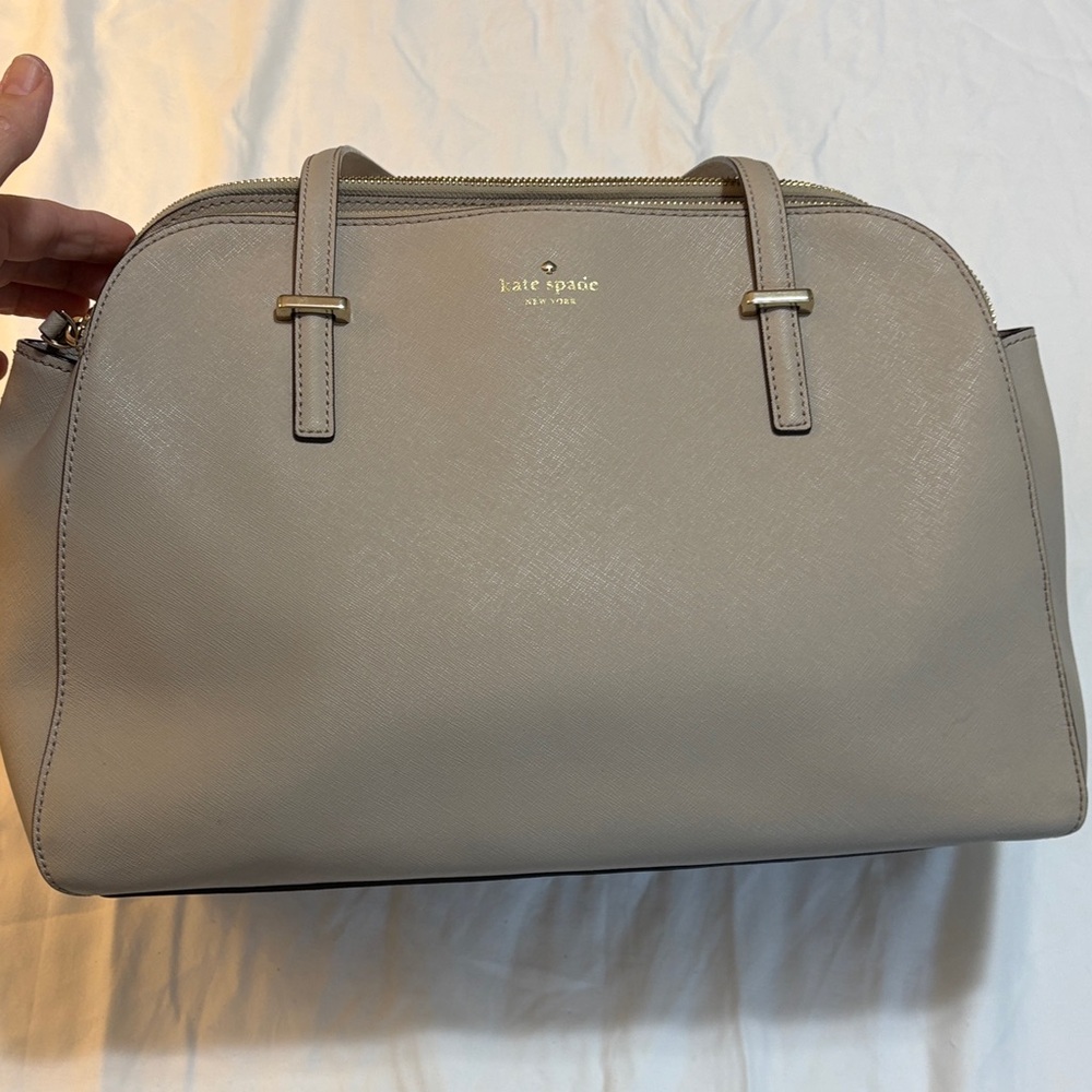 Kate Spade Taupe Leather Satchel